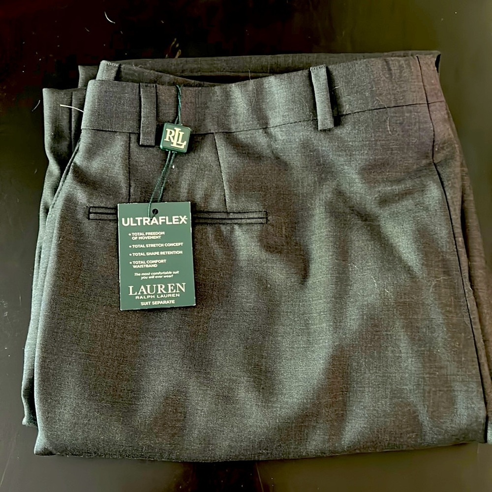 Charcoal Ralph Lauren Suit Pants NWT